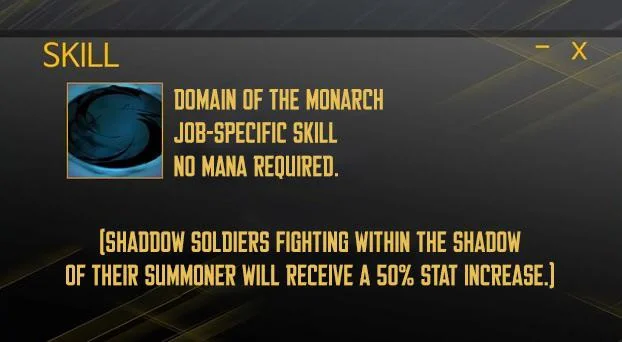 Domain of the Monarch in Solo Leveling
